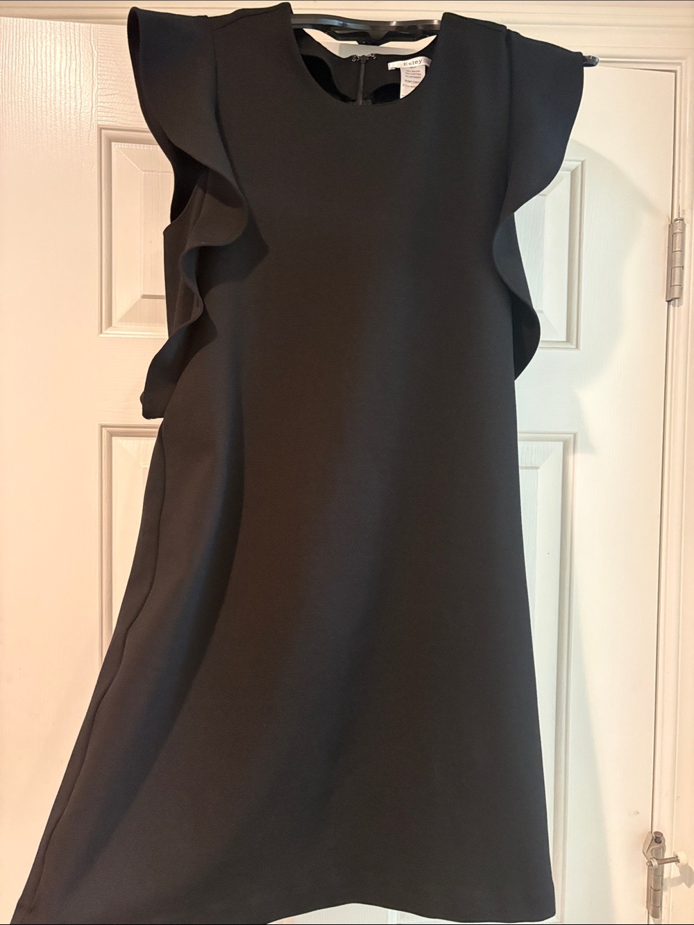 Women's Black Ruffle Sleeve Dress